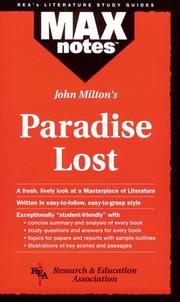 Cover of: Paradise Lost  (MAXNotes Literature Guides) (MAXnotes)