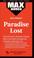 Cover of: Paradise Lost  (MAXNotes Literature Guides) (MAXnotes)