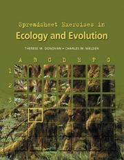 Cover of: Spreadsheet Exercises in Ecology and Evolution by Therese M. Donovan, Charles Welden