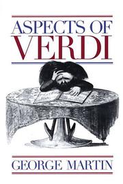 Cover of: Aspects of Verdi by George Whitney Martin