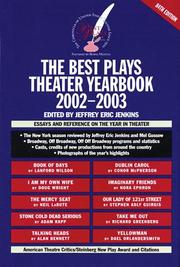 Cover of: The Best Plays Theater Yearbook 2002-2003