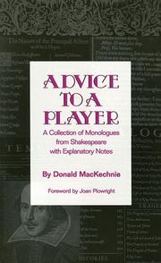 Cover of: Advice to a Player | Donald MacKechnie