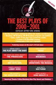 Cover of: The Best Plays of 2000-2001: The Otis Guernsey/Burns Mantle Theatre Yearbook (Best Plays)