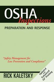 Cover of: OSHA Inspections: Preparation and Response