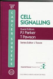 Cover of: Cell signalling