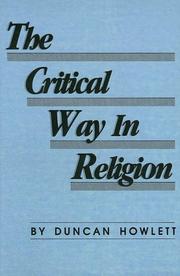 Cover of: Critical Way in Religion (Library of Liberal Religion)