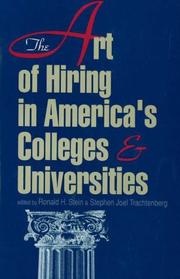 Cover of: The Art of hiring in America's colleges and universities