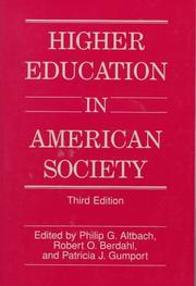 Cover of: Higher education in American society