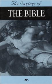 Cover of: The sayings of the Bible