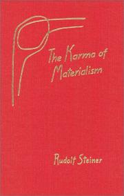 Cover of: The Karma of materialism by Rudolf Steiner