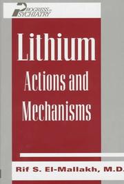 Lithium by Rif S. El-Mallakh