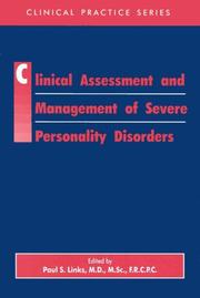 Cover of: Clinical assessment and management of severe personality disorders