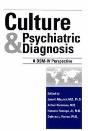 Cover of: Culture and psychiatric diagnosis: a DSM-IV perspective