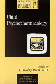 Cover of: Child psychopharmacology by edited by B. Timothy Walsh.