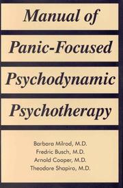 Cover of: Manual of panic-focused psychodynamic psychotherapy