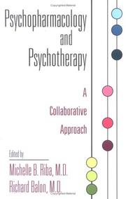 Cover of: Psychopharmacology and psychotherapy: a collaborative approach