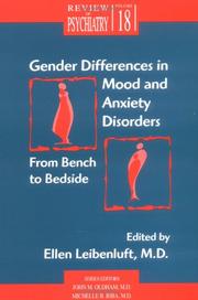 Cover of: Gender differences in mood and anxiety disorders: from bench to bedside