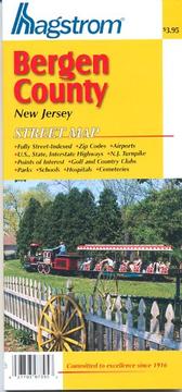 Hagstrom Bergen County New Jersey Street Map by Hagstrom Map Company