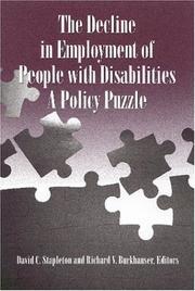 Cover of: Decline in Employment of People With Disabilities: A Policy Puzzle