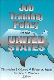 Cover of: Job Training Policy In The United States