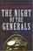 Cover of: Night of the generals
