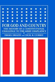 Cover of: For God and country: the history of a constitutional challenge to the Army chaplaincy