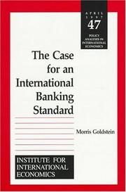 The case for an international banking standard by Morris Goldstein