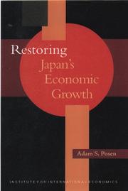 Cover of: Restoring Japan's economic growth