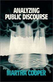 Cover of: Analyzing public discourse by Martha Cooper