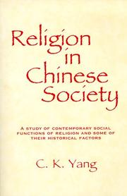 Cover of: Religion in Chinese Society by Ching Kun Yang