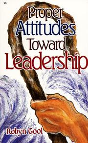 Cover of: Proper Attitudes to Leaderhip:
