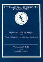 Cover of: Prefaces and Writing Sampler/Three Discourses on Imagined Occasions (International Kierkegaard Commentary)