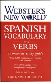 Cover of: Webster's New World Spanish Vocabulary and Verbs: Two-in-one Study Guide (Webster's New World)
