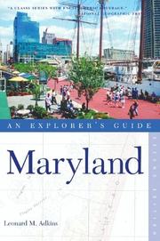 Cover of: Maryland: An Explorer's Guide, Second Edition (Maryland : An Explorer's Guide)