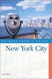 Cover of: New York City: An Explorer's Guide, Second Edition (Explorer's Guide. New York City)