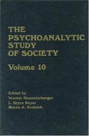 Cover of: The Psychoanalytic Study of Society, V. 10 (Psychoanalytic Study of Society)