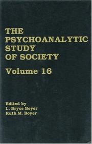 Cover of: The Psychoanalytic Study of Society, V. 16: Essays in Honor of A. Irving Hallowell (Psychoanalytic Study of Society)