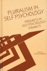 Cover of: Pluralism in Self Psychology: Progress in Self Psychology, V. 15 (Progress in Self Psychology)
