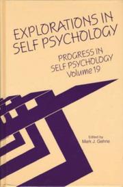 Cover of: Explorations in Self Psychology: Progress in Self Psychology, V. 19 (Progress in Self Psychology)