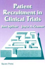 Cover of: Patient recruitment in clinical trials by Bert Spilker