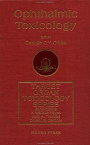 Cover of: Ophthalmic toxicology