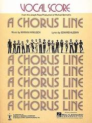 Cover of: Chorus Line, A (Vocal Score) by Marvin Hamlisch