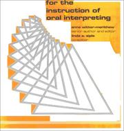 Cover of: Curriculum guide for the instruction of oral interpreting