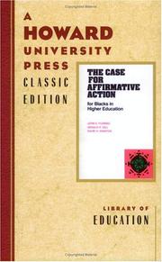 Cover of: The case for affirmative action for Blacks in higher education