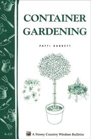 Cover of: Container gardening by Patti Barrett