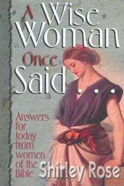 Cover of: A Wise Woman Once Said