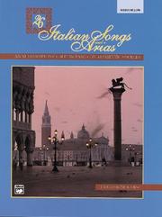 Cover of: Twenty-Six Italian Songs and Arias by John Glenn Paton