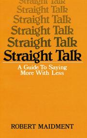 Cover of: Straight Talk by Robert Maidment, Robert Maidment