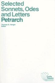 Cover of: Selected Sonnets, Odes, and Letters of Petrarch (Crofts Classics) by Thomas G. Bergin, Francesco Petrarca