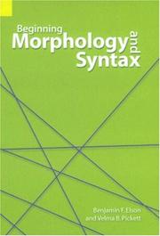 Beginning morphology and syntax by Benjamin F. Elson